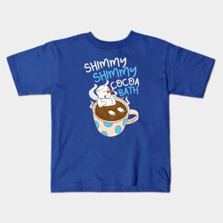 Shimmy Shimmy Cocoa Bath // Funny Hot Cocoa Snowman Cartoon Kids T-Shirt